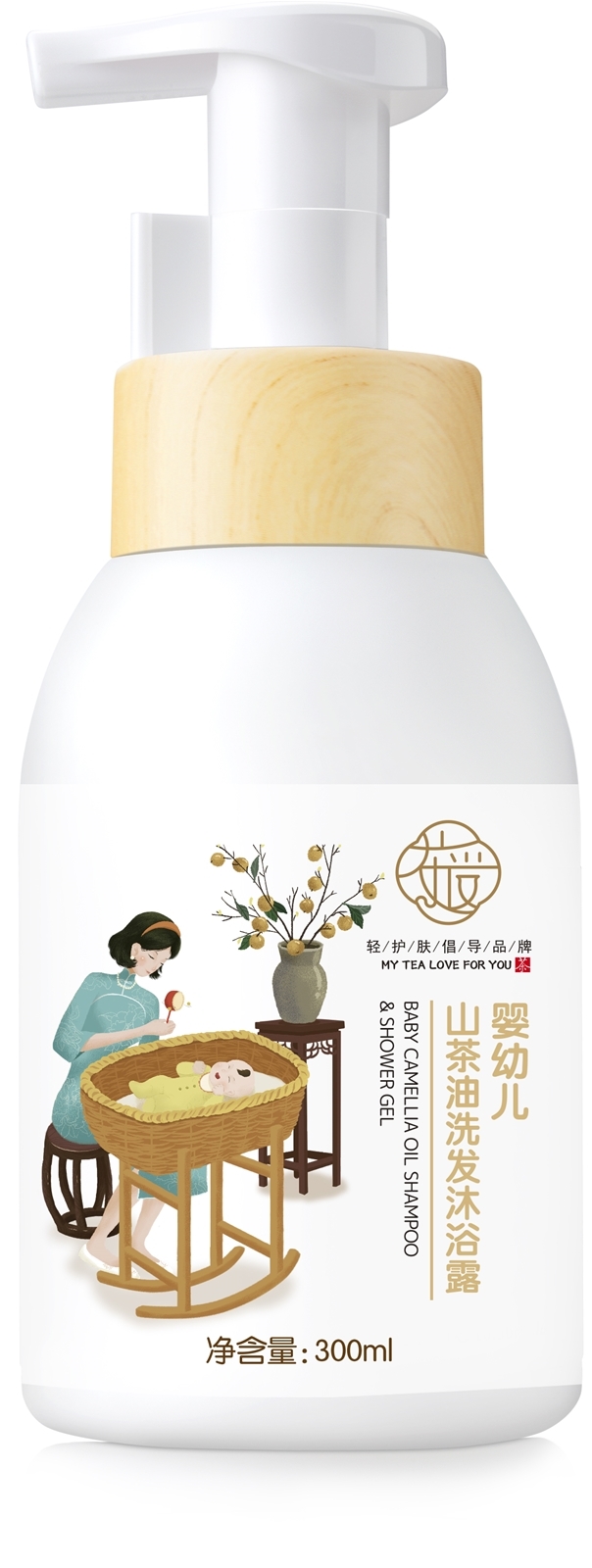 茶愛(ài) 幼兒山茶油洗發(fā)沐浴露（300ml）